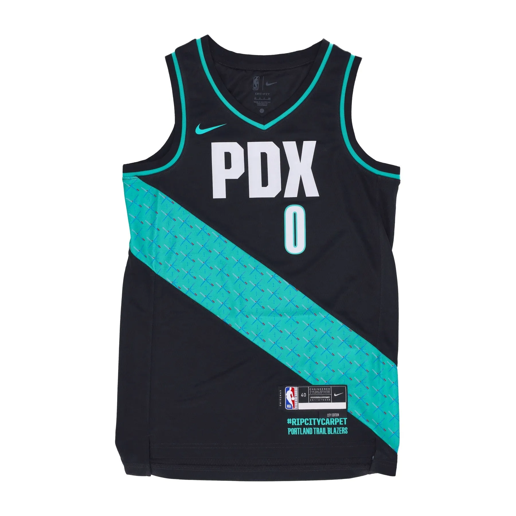 Basketball Men's Nba City Edition 22 Dri-fit Swingman Jersey No 0 Damian Lillard Portland Black/new Green