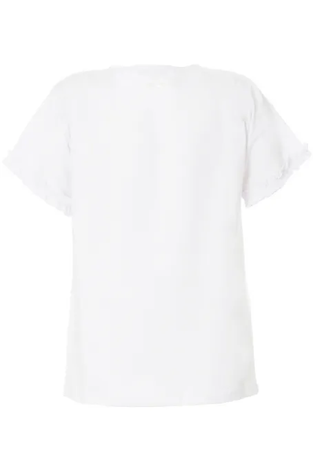 CafèNoir White Cotton Jersey T-shirt with Just Be Cool Print