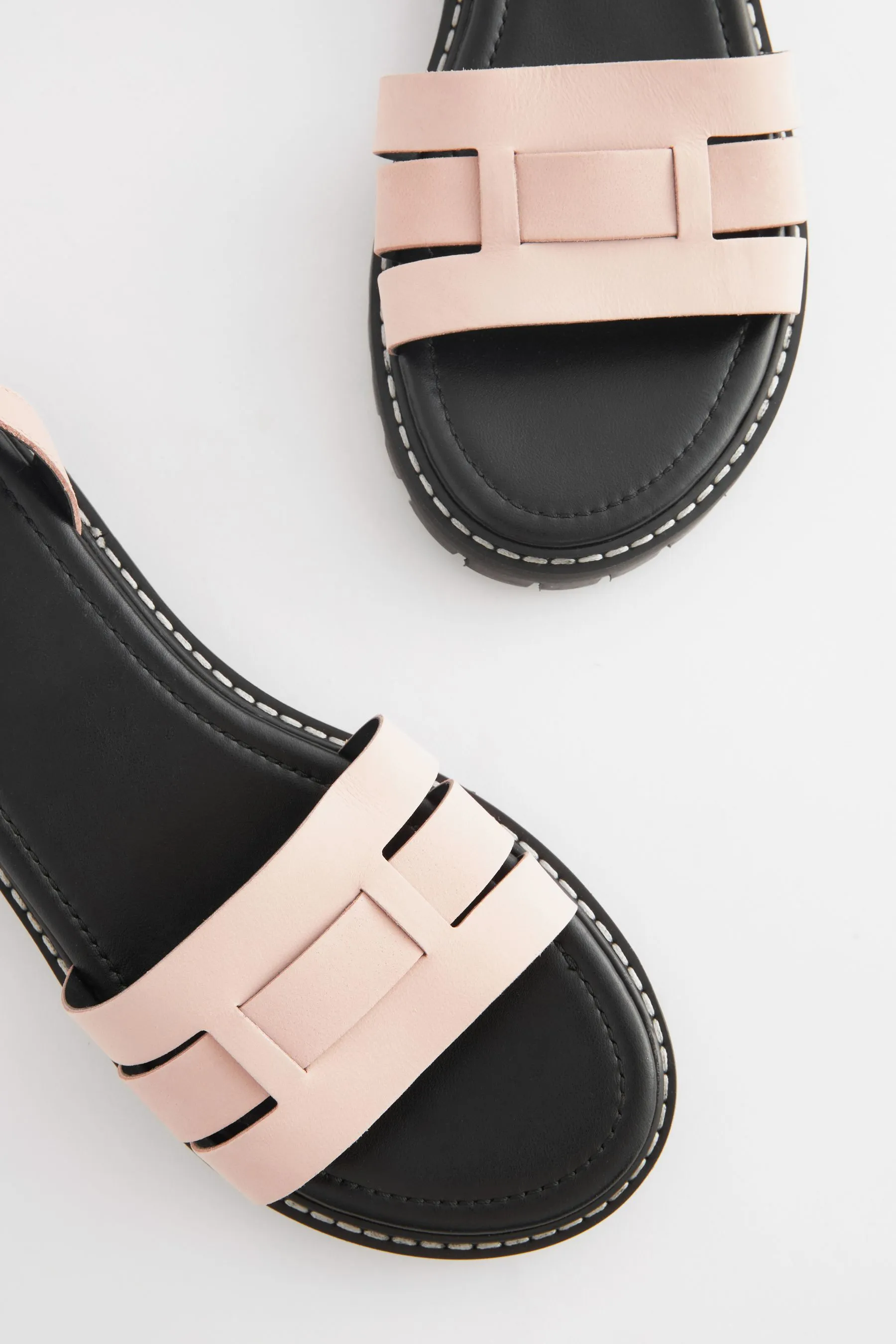 Forever Comfort® Leather Sandals with Lug Sole