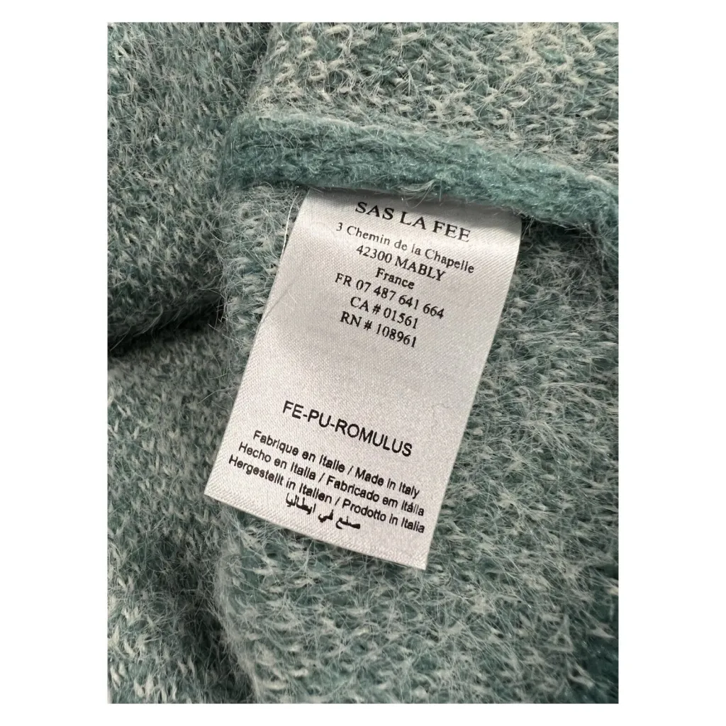 Water and Cream Patterned Women's Knit Sweater by LA FEE MARABOUTEE