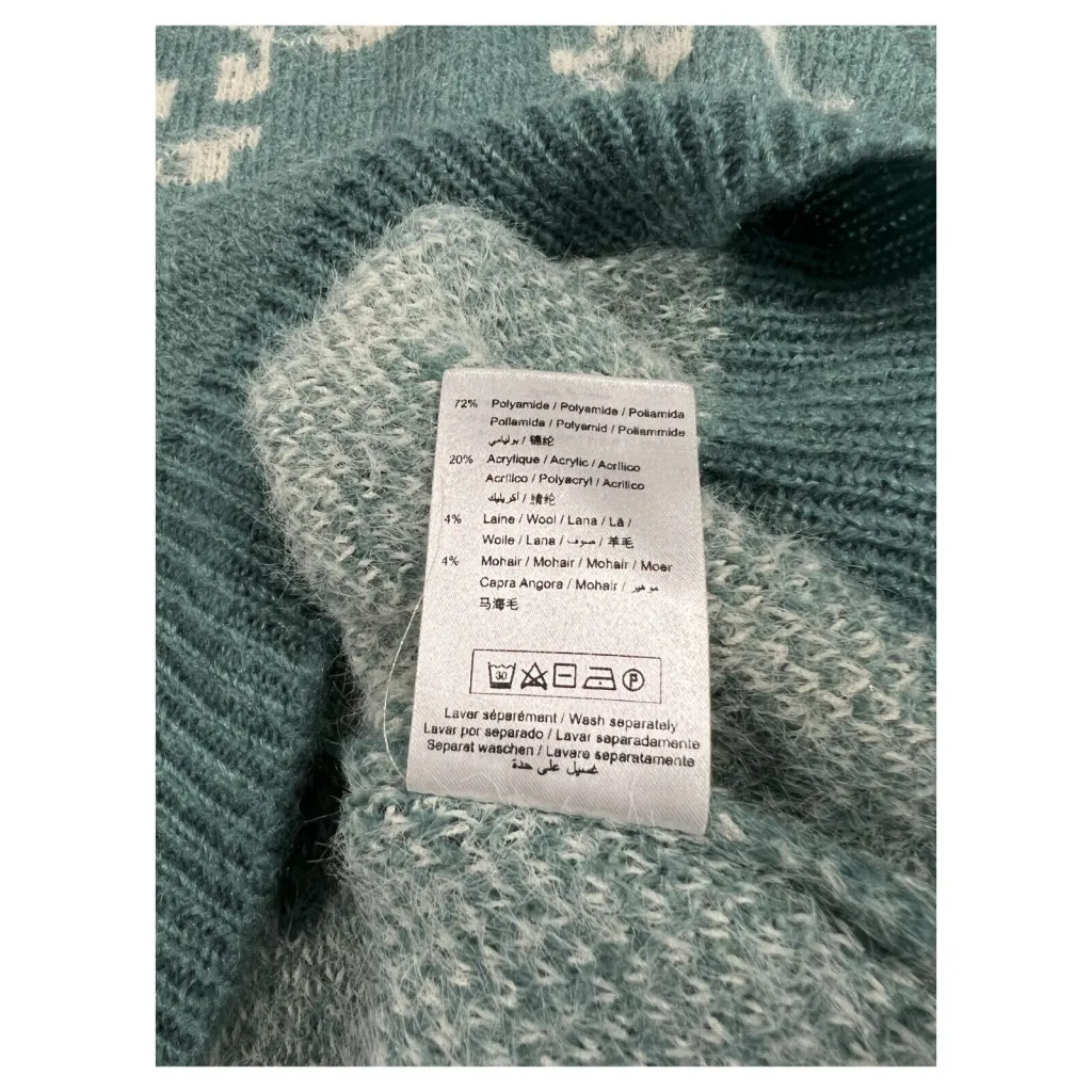 Water and Cream Patterned Women's Knit Sweater by LA FEE MARABOUTEE