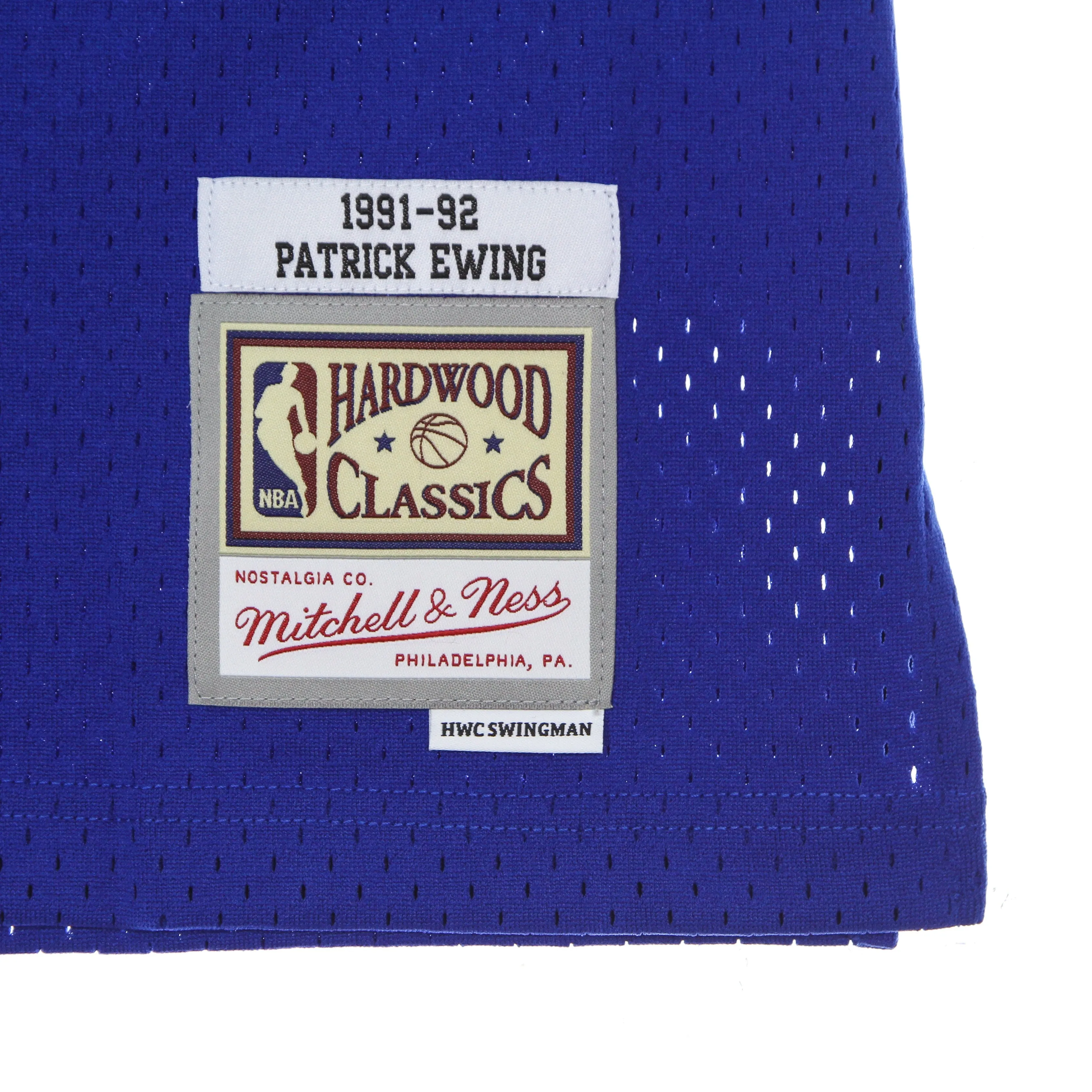 Men's NBA Swingman Jersey Hardwood Classics No 33 Patrick Ewing Neykni Road Royal
