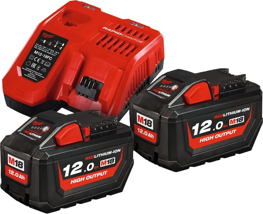 MILWAUKEE - Starter set a batteria High Output, 12,0 Ah, Modello: M18HNRG12
