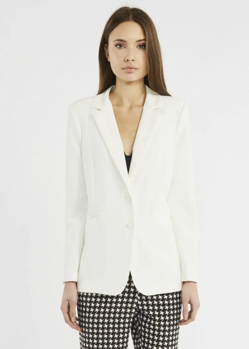 LASERATED SHORT WHITE REVERSIBLE JACKET