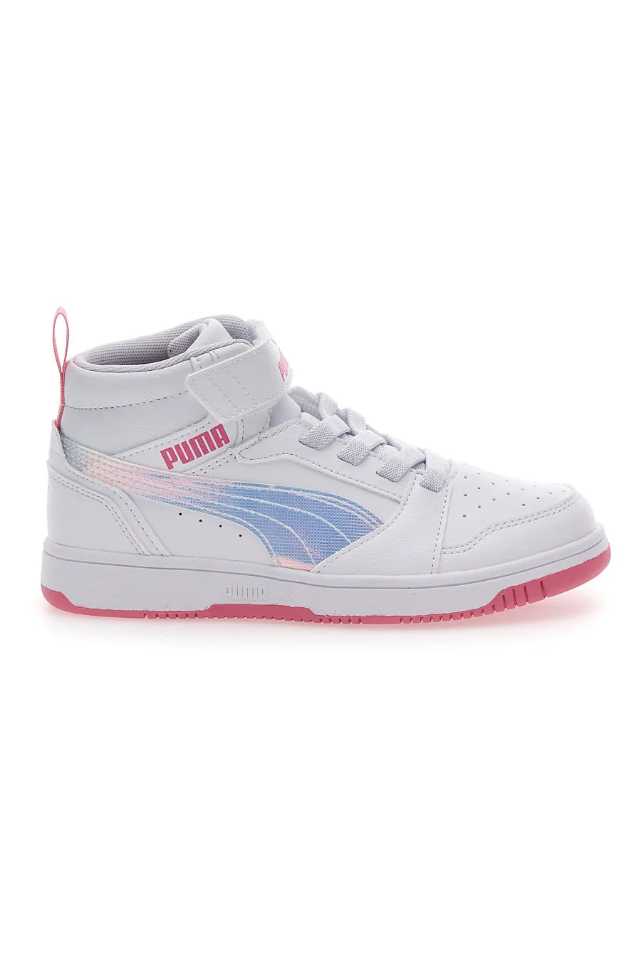 Puma Rebound Mid Deep Diva White Girl's Sneakers