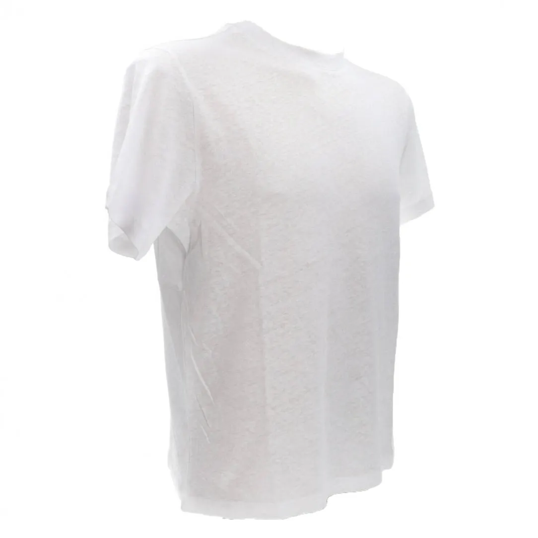 TE2727SS White Linen Crew Neck